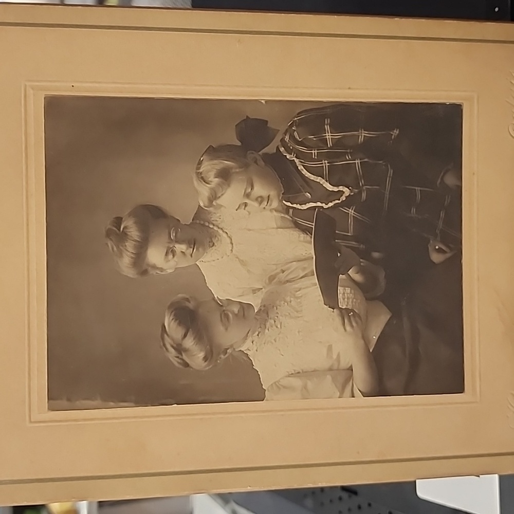 Pearson Antique Photo of Three Women Reading a Book